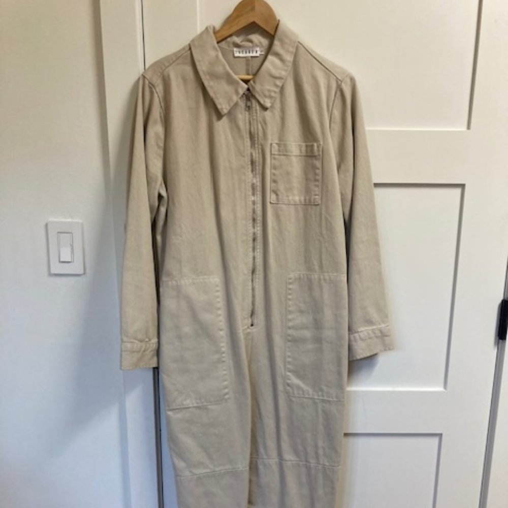 LACAUSA beige jumpsuit size small